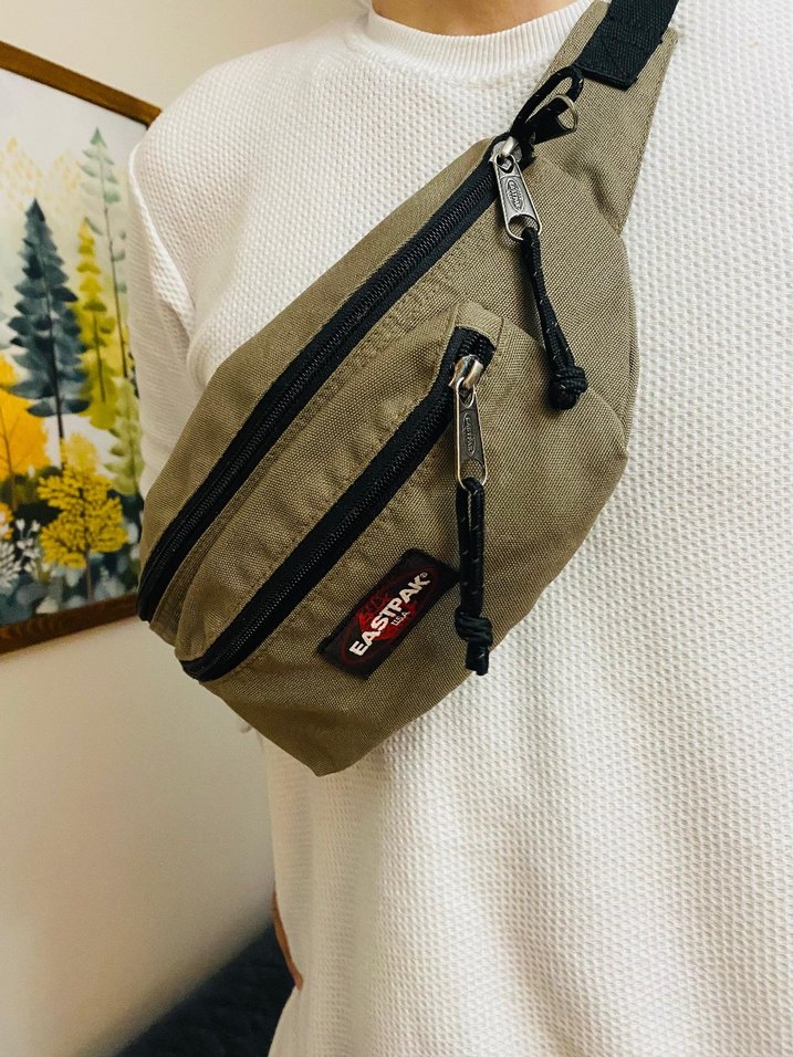 eastpak Erkek haki Baskılı Fermuarlı Bel Çantası - Görsel 4