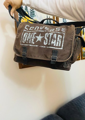Converse Kahverengi Baskılı Buckle Askılı Erkek Çantası - Görsel 6