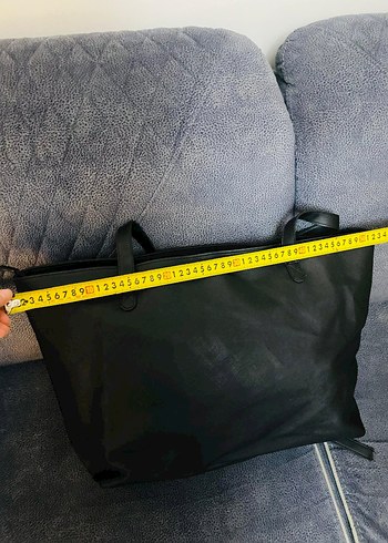 Siyah Deri Mickey Baskılı Kadın Çanta - Görsel 6