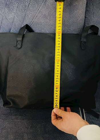 Siyah Deri Mickey Baskılı Kadın Çanta - Görsel 5