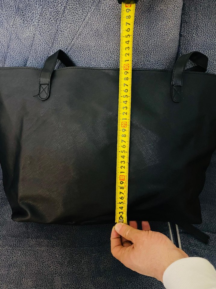 Siyah Deri Mickey Baskılı Kadın Çanta - Görsel 5