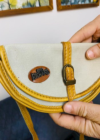 Sarı Desenli Deri Bel Detaylı Kadın Çanta - Görsel 5