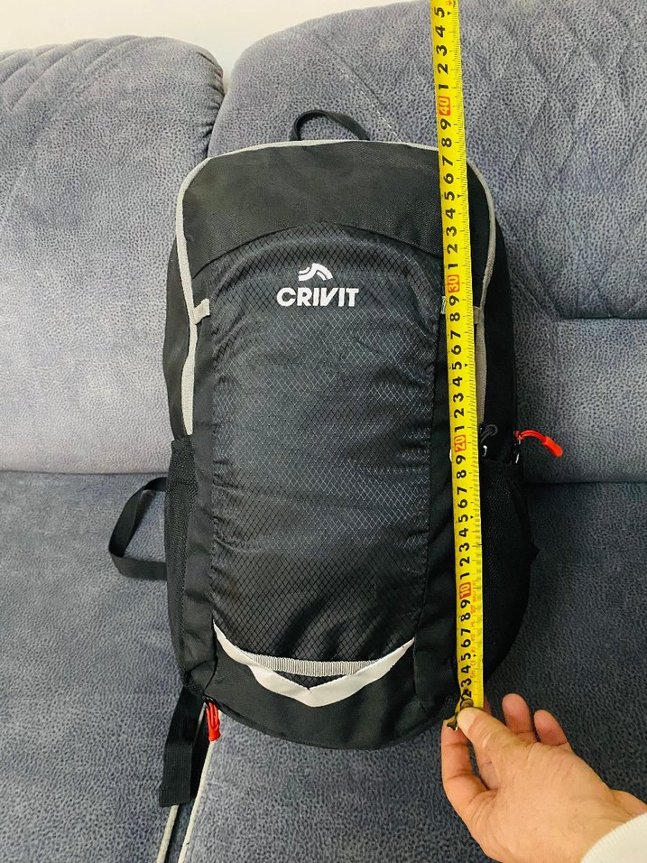 CRIVIT Siyah Gri Fermuarlı Sırt Çantası - Görsel 5