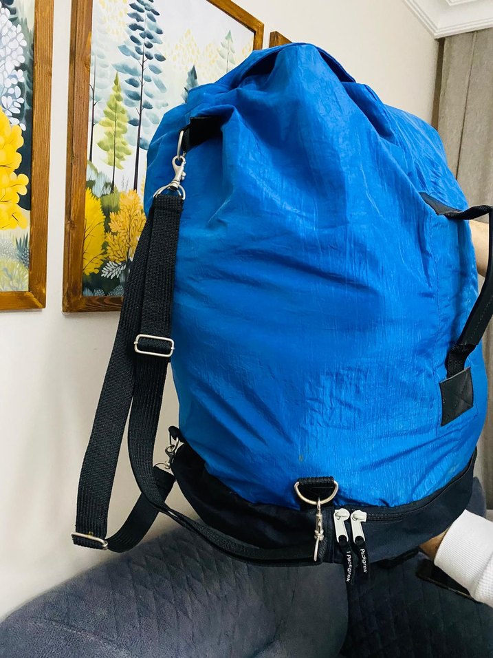 PAKGREK 60 LT Mavi Fermuarlı kamp Çantası PG - Görsel 4