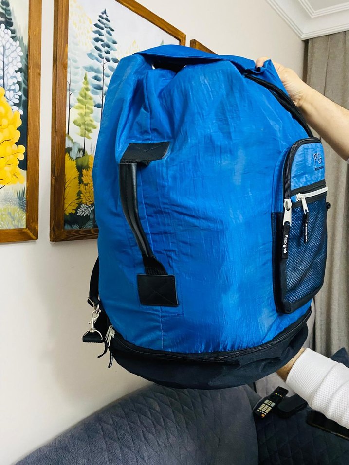 PAKGREK 60 LT Mavi Fermuarlı kamp Çantası PG - Görsel 2