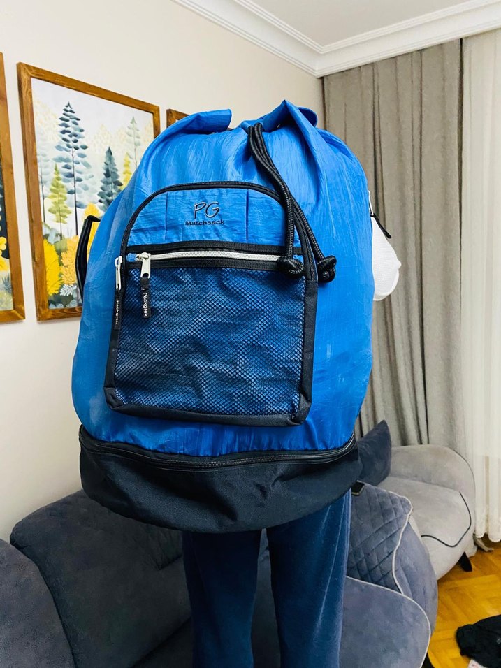 PAKGREK 60 LT Mavi Fermuarlı kamp Çantası PG - Görsel 3