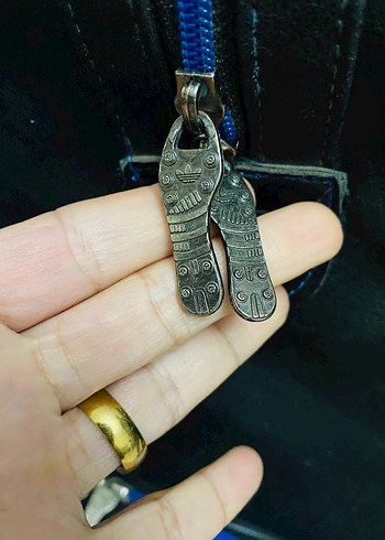 Adidas vintage deri  valiz - Görsel 6