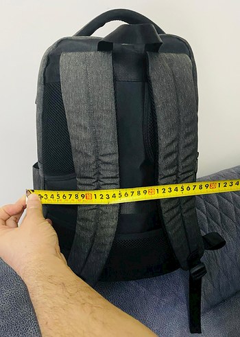 Gri Baskılı Erkek Sırt Çantası miracle marka USB - Görsel 8