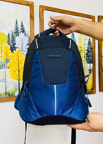 Samsonite Orjinal Sehir Ve Okul İcin Mavi Siyah Sirt Cantasi