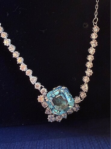  Beden Swarovski Mavi Safir Takı Seti ? Yepyeni & Orijinal