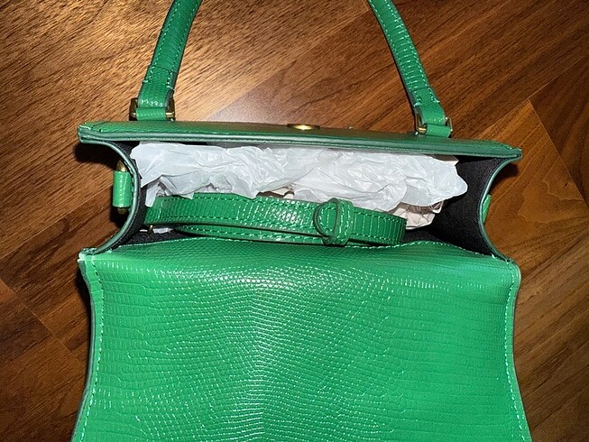 Zara yeşil yeni çanta - Görsel 5