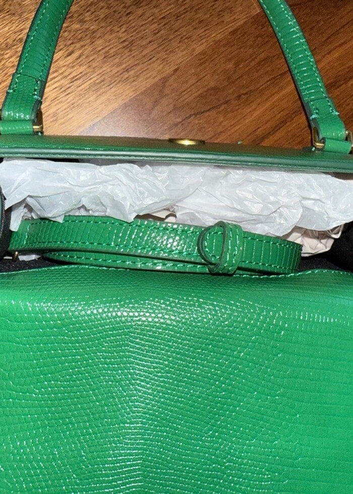 Zara yeşil yeni çanta - Görsel 5