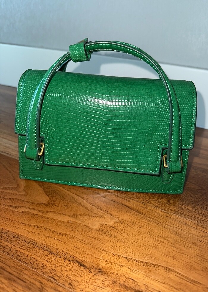 Zara yeşil yeni çanta - Görsel 3