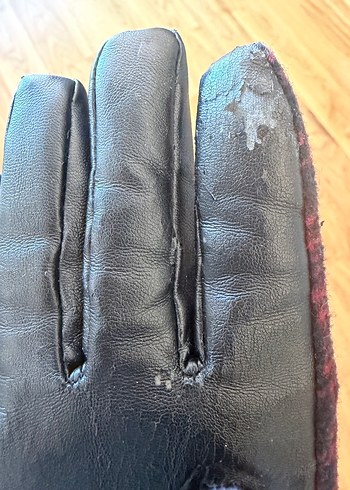 Bordo Hakiki Deri Dokunmatik Eldiveni - Görsel 3