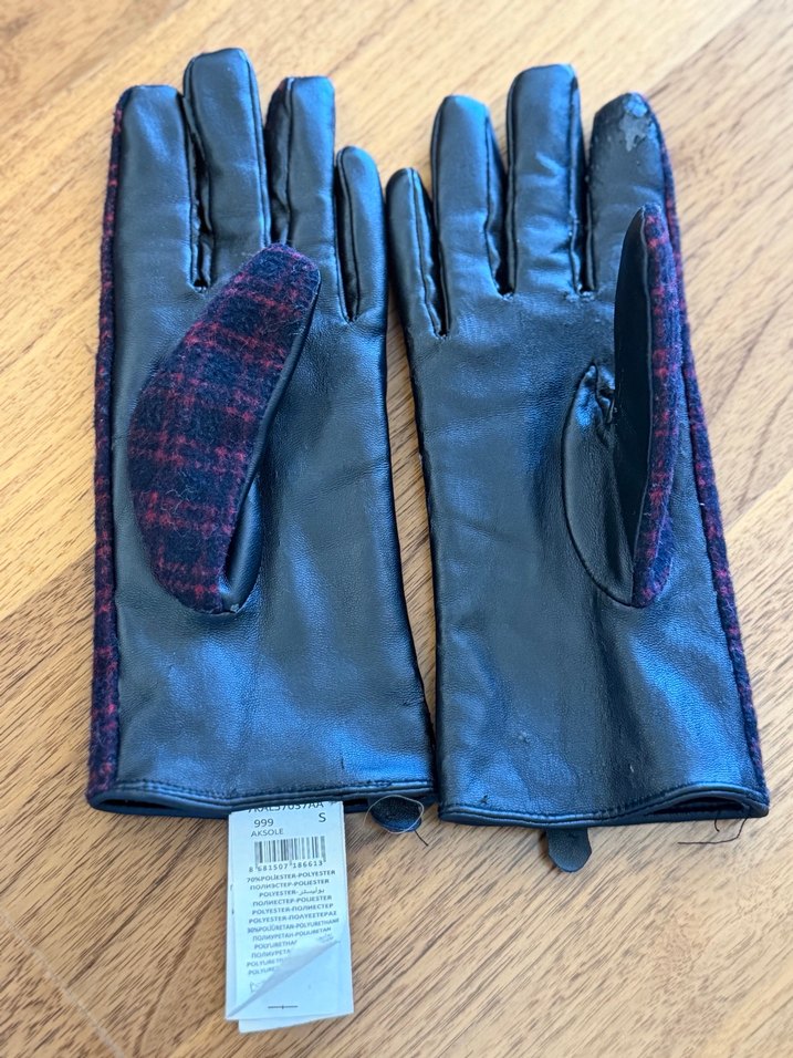 Bordo Hakiki Deri Dokunmatik Eldiveni - Görsel 2