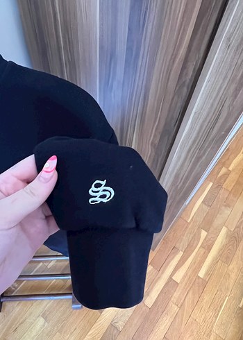 m Beden siyah Renk Siyah Kapüşonlu Sweatshirt