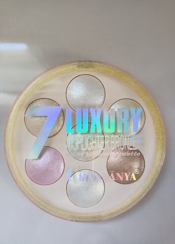  Beden Renk CHANLANYA 7 LUXURY COLOUR PALETTE BRONZER HİGHLİGHTER 