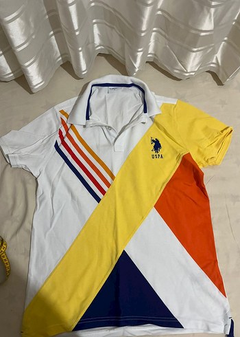 @U.S polo asn Renkli Baskılı Erkek Polo Tişört