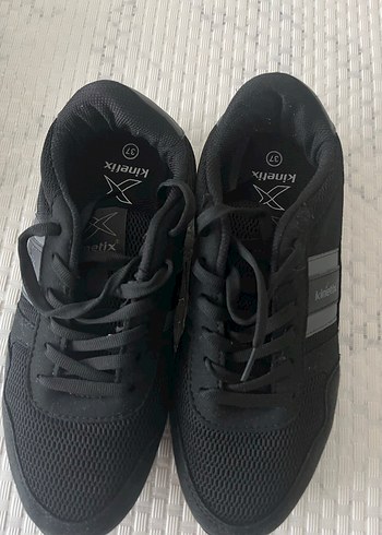 Siyah Bağcıklı Kadın Spor Ayakkabı - Görsel 5