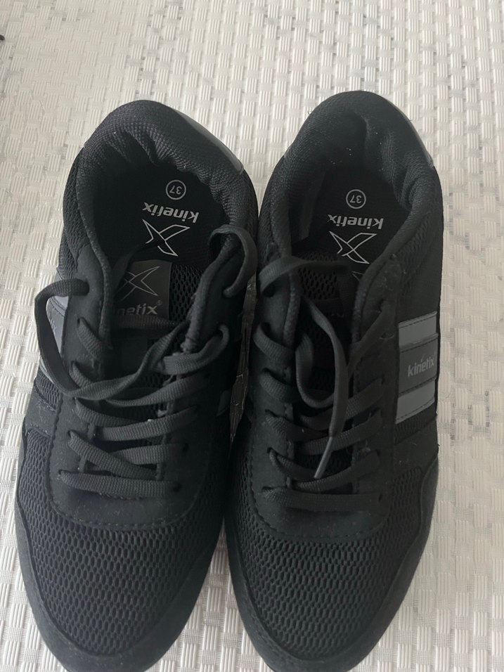 Siyah Bağcıklı Kadın Spor Ayakkabı - Görsel 5