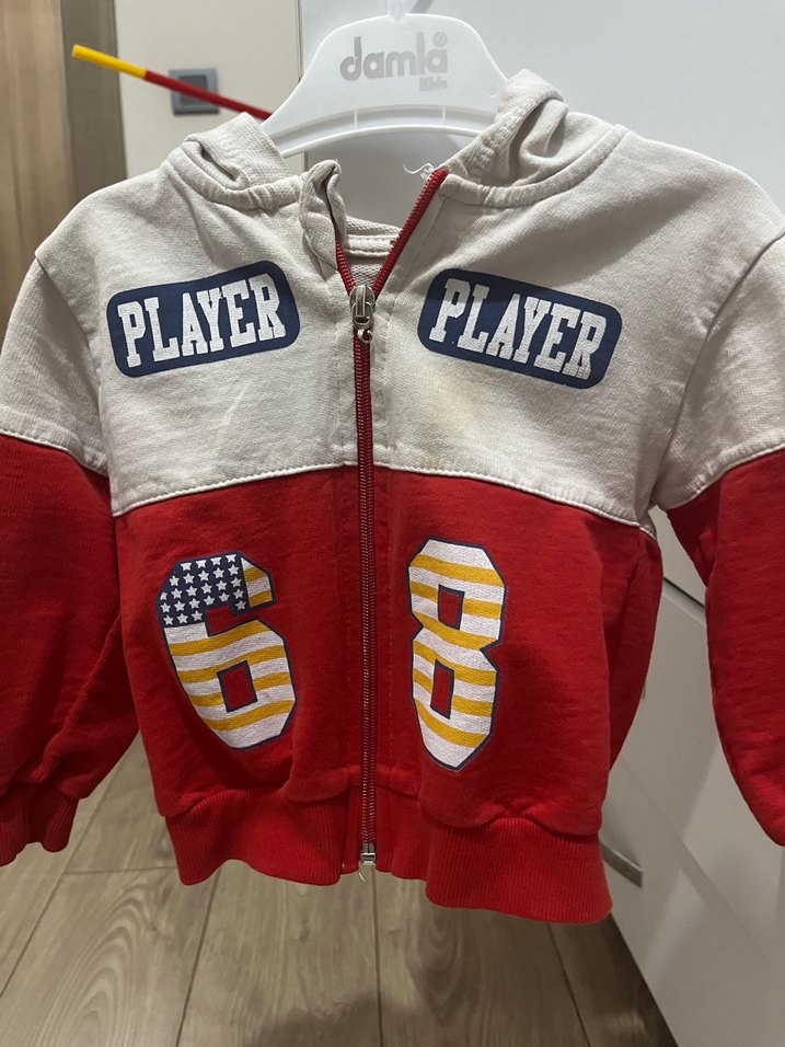 Kırmızı Fermuarlı Erkek Çocuk Sweatshirt - Görsel 2