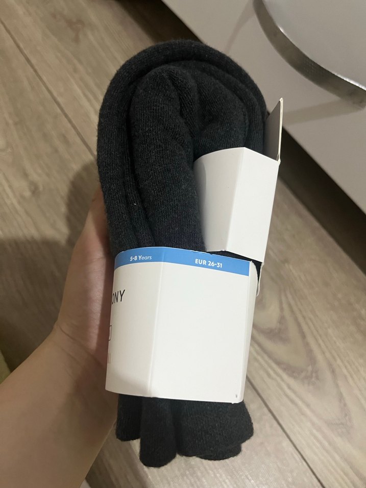 Gri Pamuklu havlu Çocuk Tayt - Görsel 3