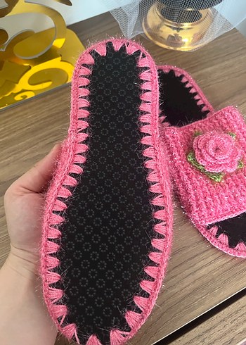 Elişi kadın ev terliği - Görsel 3