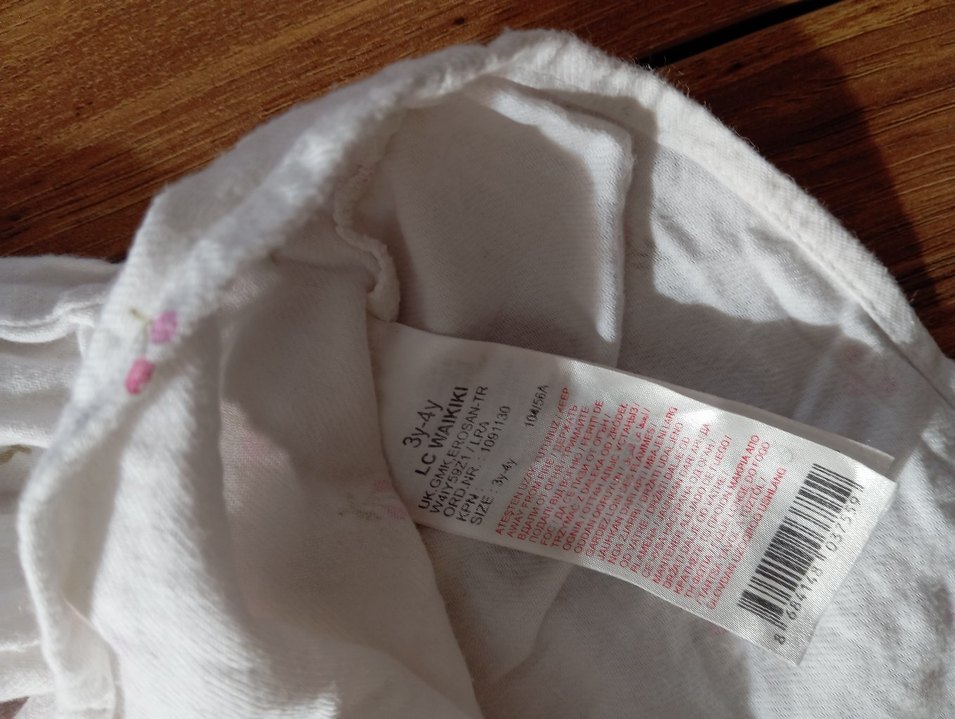 Kız Çocuk Beyaz Nakışlı Pamuk Gömlek - Görsel 4