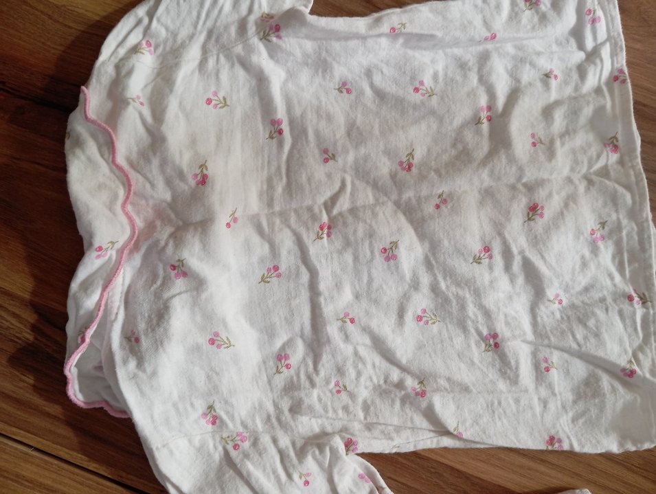 Kız Çocuk Beyaz Nakışlı Pamuk Gömlek - Görsel 3