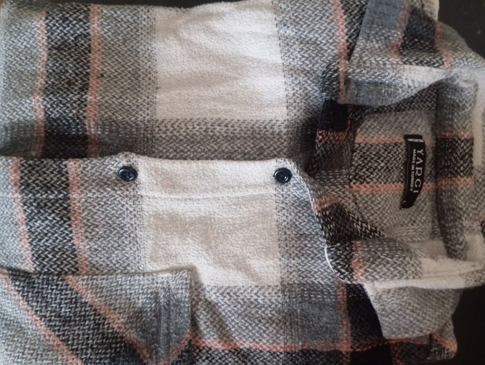 Gri Kareli Uzun Kollu Erkek Gömlek - Görsel 4