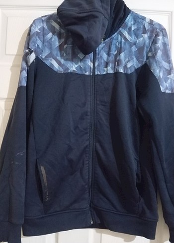 Erkek Çocuk Mavi Kapüşonlu Fermuarlı Ceket - Görsel 6