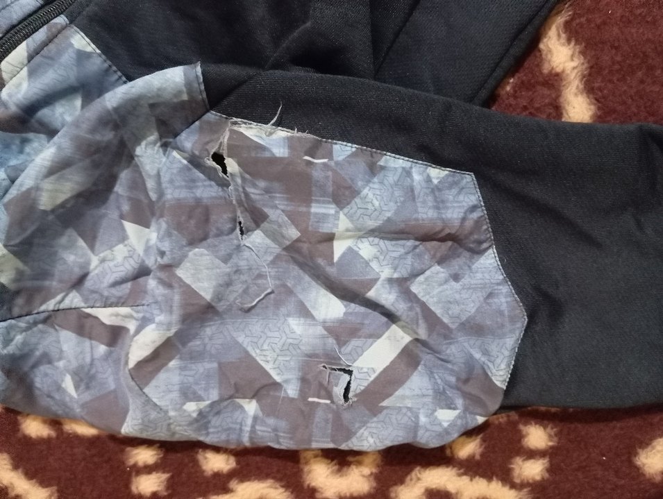 Erkek Çocuk Mavi Kapüşonlu Fermuarlı Ceket - Görsel 4