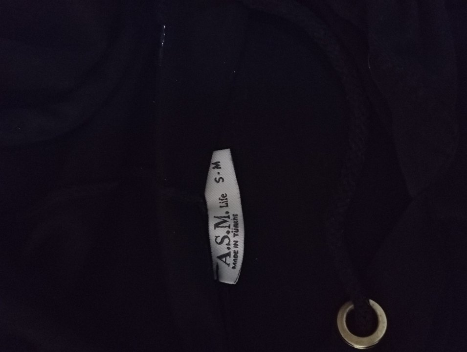 Kapüşonlu Siyah-Beyaz Baskılı Sweatshirt - Görsel 5