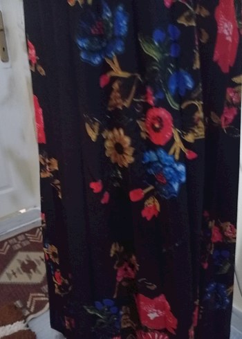 Çiçek Desenli Uzun Pilili Bohem Etek - Görsel 2