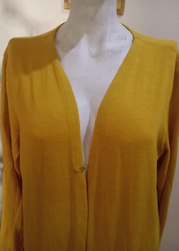 Sarı Uzun Kollu Bohem Kadın Hırka - Görsel 5