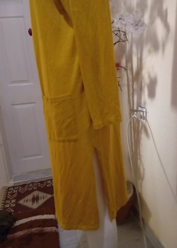 Sarı Uzun Kollu Bohem Kadın Hırka - Görsel 7