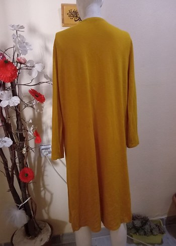 Sarı Uzun Kollu Bohem Kadın Hırka - Görsel 4