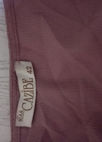 Uzun Kol Drapeli Bej Kadın Elbise - Görsel 6