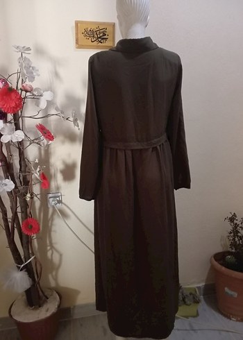 Kahverengi Uzun Kadın Kaban - Görsel 7