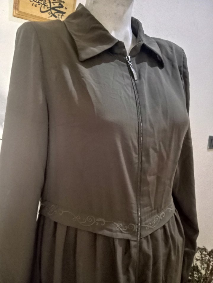 Kahverengi Uzun Kadın Kaban - Görsel 4