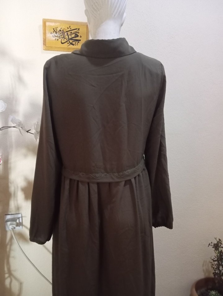 Kahverengi Uzun Kadın Kaban - Görsel 5