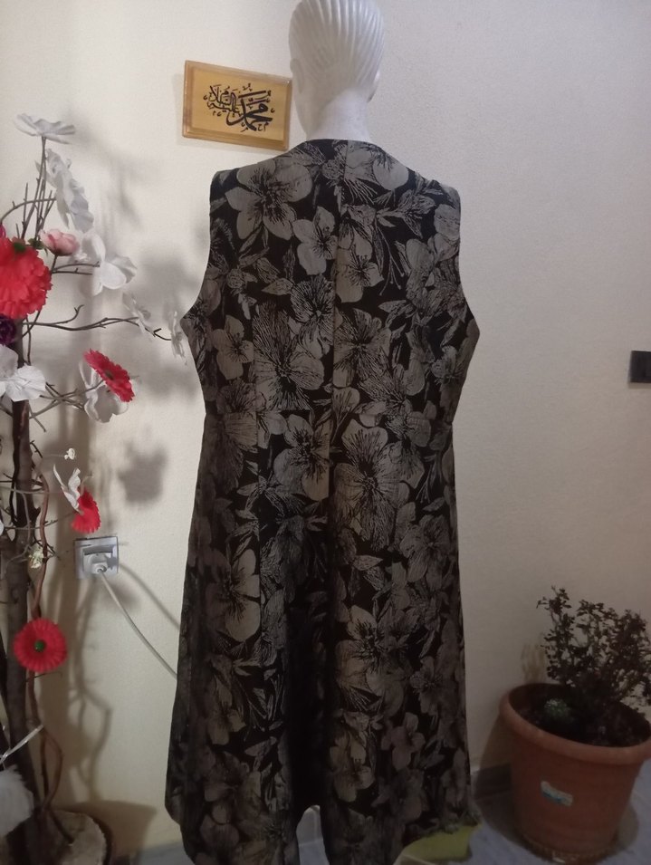 Kadın Gri Vintage Straplez Uzun Elbise - Görsel 4