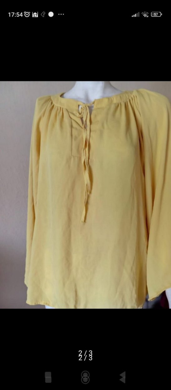 Sarı Bohem Salaş Kadın Bluz - Görsel 2