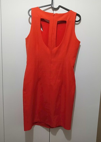 Kırmızı Midi Kesim Kolsuz Elbise - Görsel 2