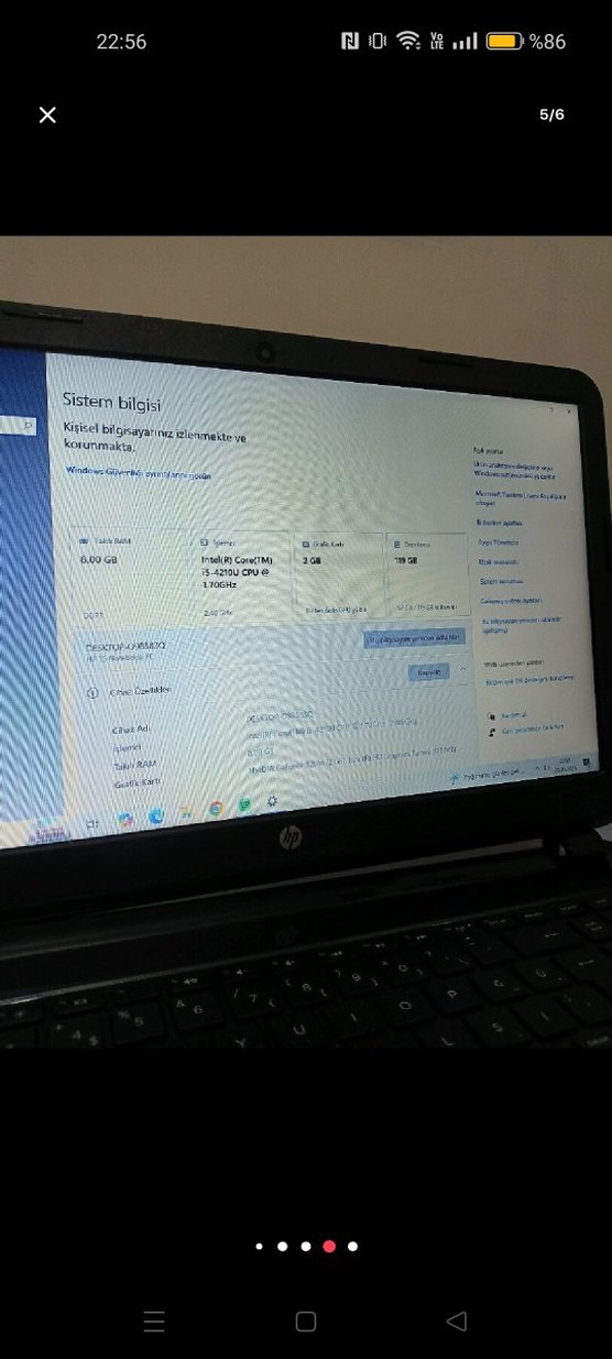 Siyah HP Dizüstü Bilgisayar - Görsel 5