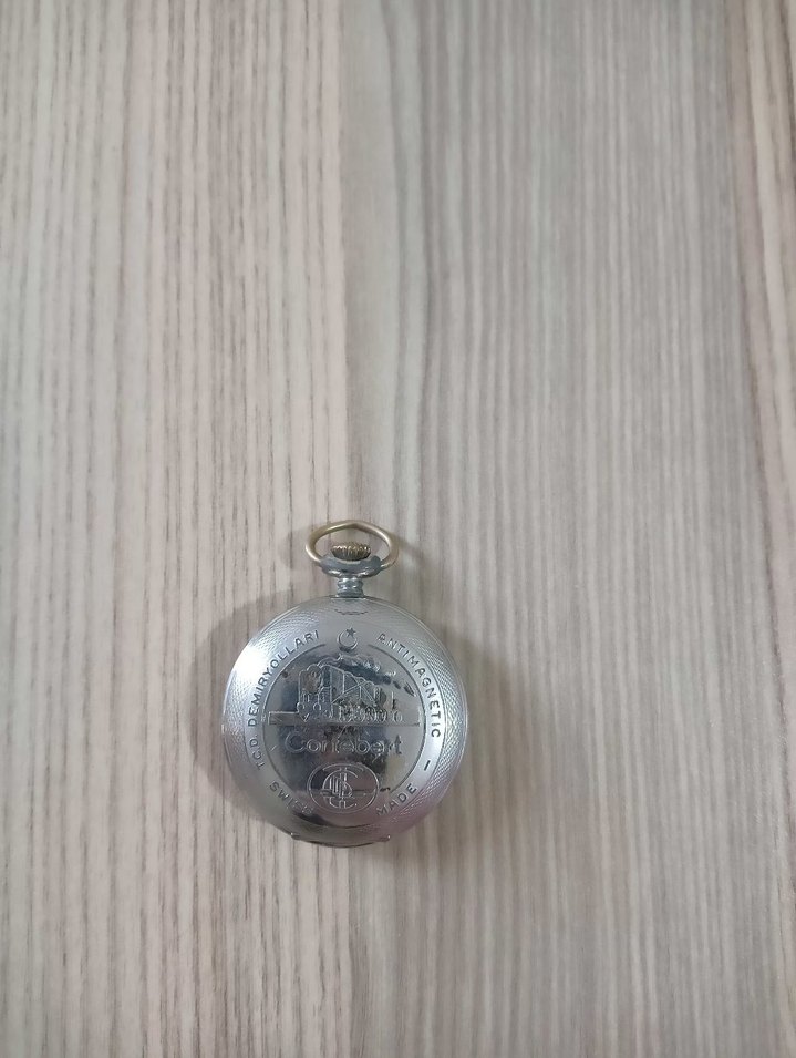 Vintage Gri Cep Saati - Görsel 2