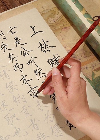 Çin Resim Pirinç Kağıdı kaligrafi - Görsel 3
