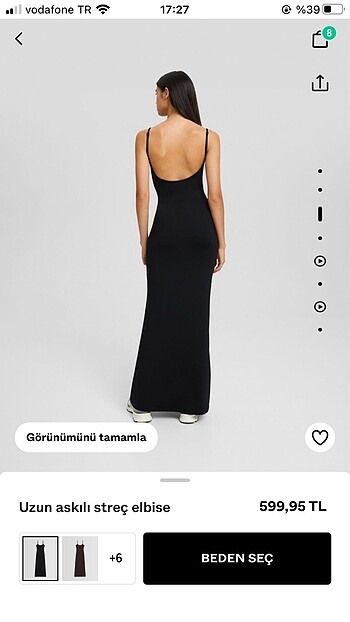 Bershka BERSHKA askılı elbise