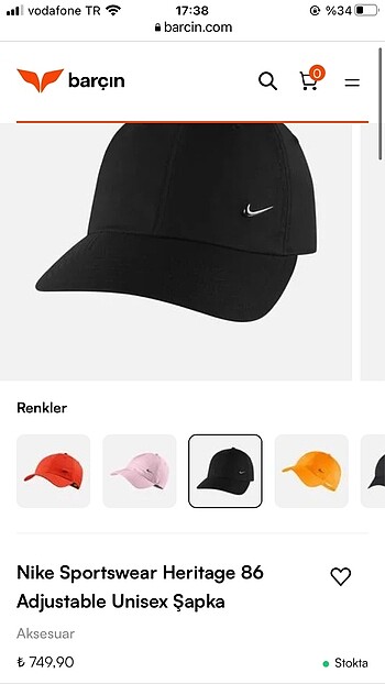 Orijinal Nike şapka