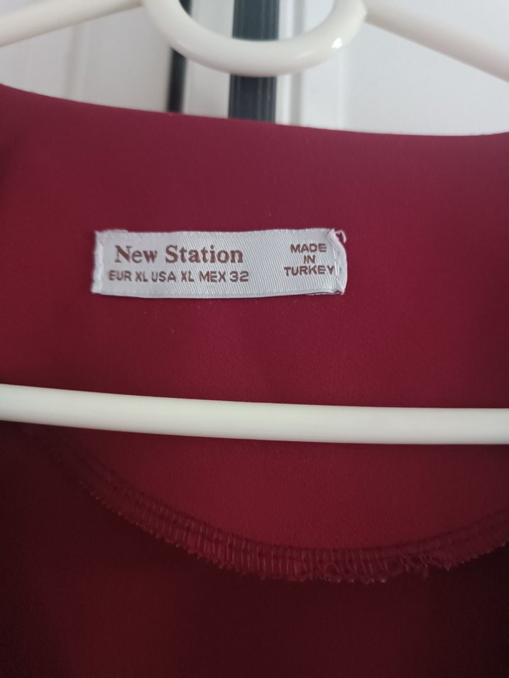 Bordo/ Kırmızı Elbise - Görsel 3